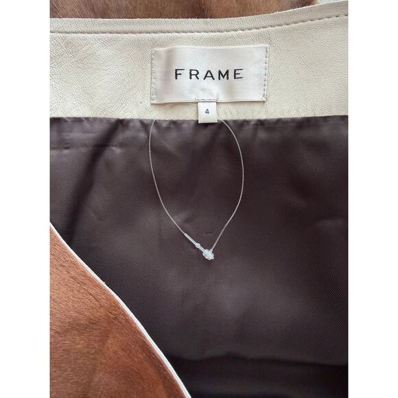 FRAME Pony Print 100% Calf Leather Calf Hair Mini Skirt , Sz 4 NWOT Unused - Picture 5 of 8